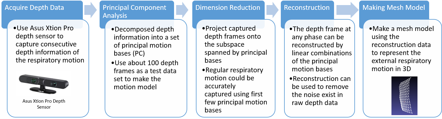 Process of respiratory motion modelling